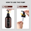 DEROANBOTT Shampoo and Conditioner Dispenser, Refillable Plastic Shampoo Pump Bottles