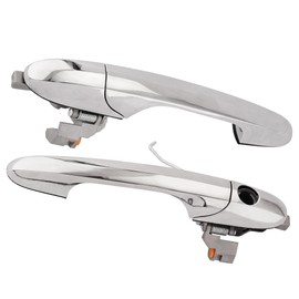 Koaudb for Fiat 500 Door Handle Chrome Exterior Silver Door Handle Offside Right Driver & Left Passenger Side for 2007-2016 Fiat 500, for 2008-2016 Abarth Replace# 735485876 735592026 735592012(2Pcs)