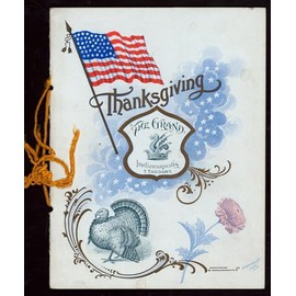 HISTORY GALORE 24x36 Gallery Poster, Hotel menu from 1898 for Thanksgiving