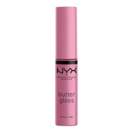 Labial Líquido Nyx Butter Gloss Cobertura Ligera A Media 8ml Color Eclair