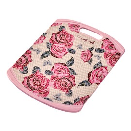 Dolly Parton Reversible Plastic Cutting Board, Rose Print, Non-Slip, Gentle on Knives, Ideal for Daily Meal Prep, 11 x 14 Inch