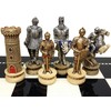 Mediaeval Times Crusades Gold and Silver Armoured Warrior Knight Chess