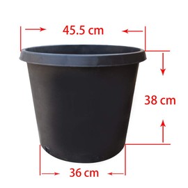 labworkauto Nursery Pot 1 Gallon 1 Gal 2 Gal 3 Gal 5 Gal 7 Gal 10 Gal 15 Gal Nursery Container Injection Molded Pot Fit for Plants Soil Growers or Hydroponics (10,15 Gallon)