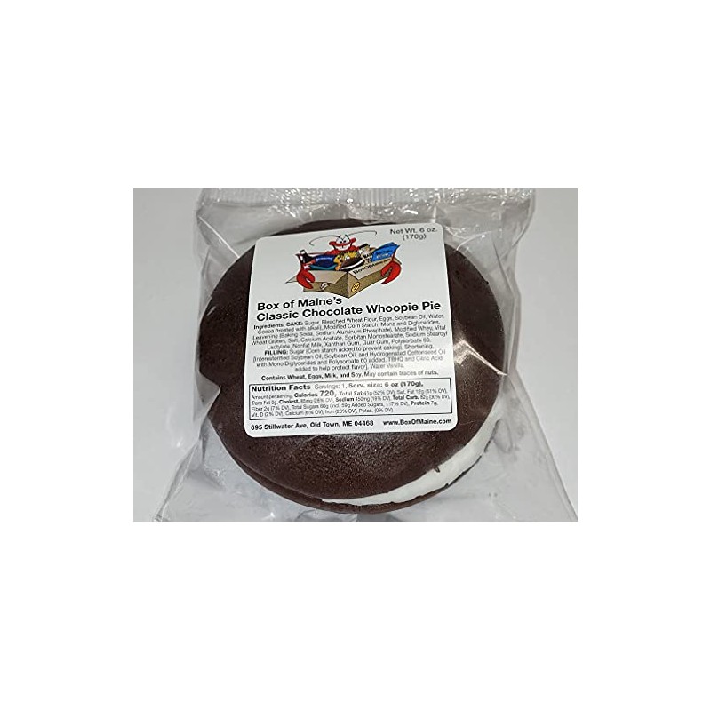 Box of Maine Classic Chocolate Whoopie Pies - 8 Count