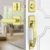 Floresita Front Door Lock Set, Gold Front Door Handle and