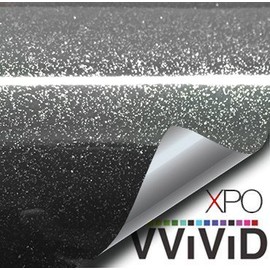 VViViD Black Galaxy Granite 15.9 Inch x 60 Inch Vinyl Roll Sheet wrap (2 Rolls)