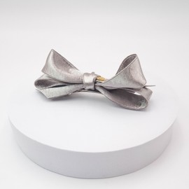 Burnaby silver ribbon gold pendant hairpin 8cm / 버나비 실버 리본 골드 팬던트 헤어핀 8cm