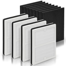 Idylis Air Purifier Replacement Filter A for Idylis Air Purifier AC-2119 IAP-10-100 IAP-10-150 IAPC-40-140 and Filtrete FAP-C01-A with Idylis Filter IAF-H-100A Size A, 4 H13 HEPA & 8 Carbon Pre-filter