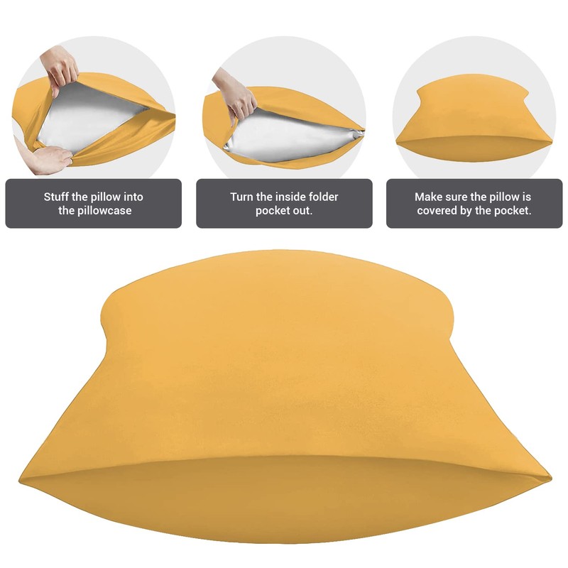 Pamposh Pillow Cases 2 Pack Super Soft Brushed Microfibre Pillow