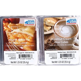 Mainstays Comforts of Home Themed Wax Cubes Bundle - Warm Apple Pie and Hazelnut Cream