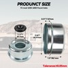 OEMASSIVE 4pcs 2.44" Trailer Bearing Dust Cap, Bearing Buddy Caps,