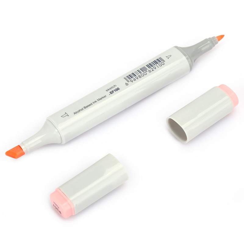 Marker Pen Double Head Skin Colors Transparent Set Painting Brush