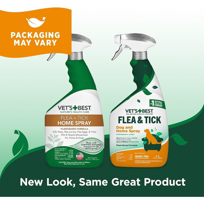 Vet's Best Flea and Tick Home Spray Flea Treatment for
