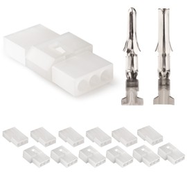 JRready ST6407 Standard .062" Pin and Socket Connectors 3-Circuits(6 Matched Sets),3.68mm Pitch,Compatible with Molex Standard .062" 3 Pin Male& Female Connector 18-24 AWG,Free Hanging
