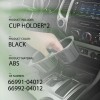 Unbranded 2x Front Console Cup Holder Insert Liner Black Fit