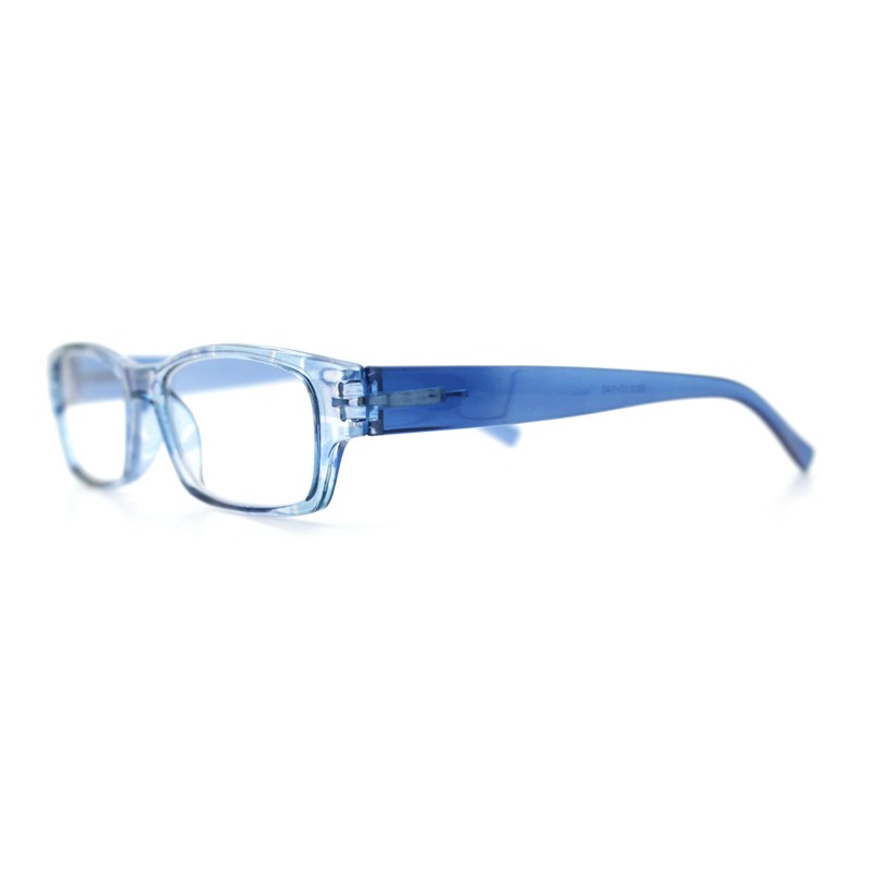 Fancy Narrow Rectangle Spring Hinge Light Weight Plastic Reading Glasses