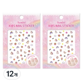 Tomini Kids Nail Stickers, T018, 12 pcs / 투미니 키즈 네일스티커, T018, 12개