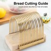 Bread Slicing Cutter Wood 304 Stainless Steel Anti Slip Bread