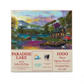 SUNSOUT INC - Paradise Lake - 1000 pc Jigsaw Puzzle by Artist: Joshua Ben King - Finished Size 19" x 30" - MPN# 60438