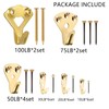 62PCS Picture Hooks for Hard Walls Picture Hanging Hooks Heavy