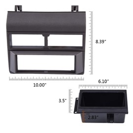 ALLGOOD Car Stereo Radio Install Dash Cover Cap w/o Wire Harness, Compatible with Chevy Blazer Suburban/GMC Suburban Yukon 1992-1994, Grey