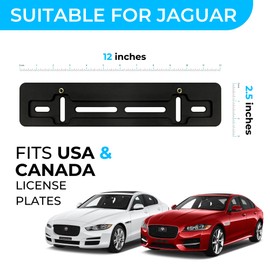 Front Bumper License Plate Mounting Bracket for Jaguar + Screws & Wrench Kit