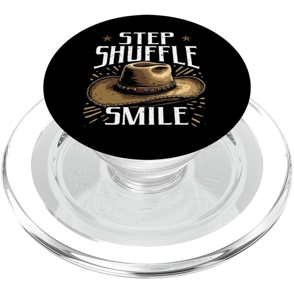 Step Shuffle Smile Line Dance für Damen PopSockets PopGrip für