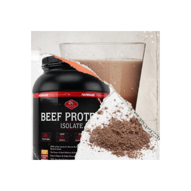 Olympian Labs Beef Protein Isolate Powder, 24g Protein, BST Free,
