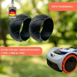 3DHerb Wheel Protector Set Compatible with Segway Navimow i-Series - i105e, i108e & i110n - Robust Protection - Perfect Fit, Accessories for Robotic Lawnmowers