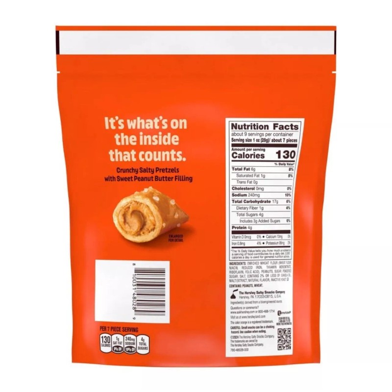 Reese's 〽️New Exclusive Reeses Filled Pretzels Peanut Butter Crunch Salt