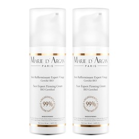 Dúo Cuidado Crema Facial Reafirmante | 100% Natural Orgánico Vegano Antiedad | Hidratante Alisa Repara Flacidez Con Macadamia Rosa Damascena Y Aceite De Argán | Marie d’Argan