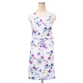 Style Decor W8700800 Set of 2 Mitten Nabesiki Set, Apron, Kitchen, Cooking, Floral Bouquet, Present, Celebration, Stylish, Cute, Style Decor