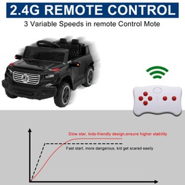 VALUE BOX Electric Remote Control Truck, Kids Toddler Ride On Cars 6V Battery Motorized Vehicles Children's Best Toy Car with 3 Speeds, Music, Seat Belts, Realistic LED and Horn (Ink)