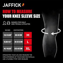 Jaffick 7mm Neoprene Knee Sleeves Support (1 Pair) & Compression Wraps - Lifting Sleeve for The Best Squats Weightlifting, Powerlifting Squats, Fitness for Men & Women