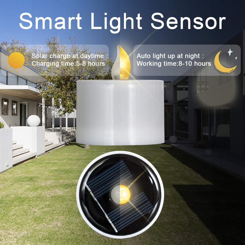 Homemory Solar Candles Outdoor Waterproof, Dusk to Dawn Outdoor Lighting,