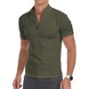 YTD Men's Classic Fit Short Sleeve Polo Shirts Casual Basic