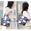 Bolso de mano para mujer de piel sintética a cuadros
