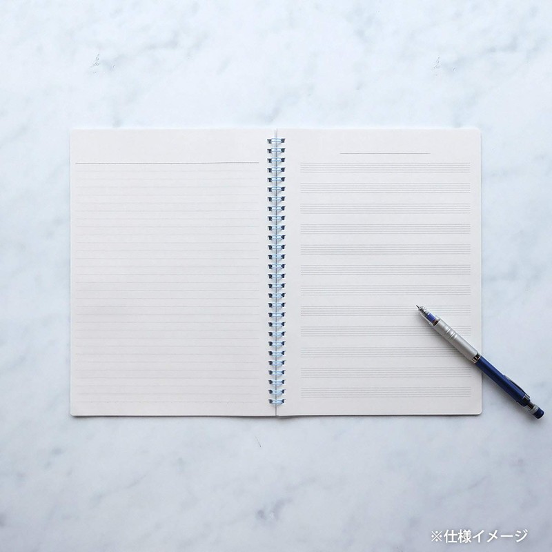 Maruman Notes Music Ruled B5 12 Tier Purple n559 a