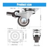 4Pcs Small Caster Wheels 1in Diameter Steel Rubber Rotating Locking