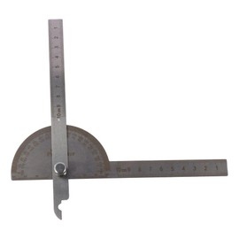 Stainless Steel Protractor 0-180 Degrees Two Arm Ruler Angle Protractor Angle Finder Ruler Adjustable Angle Protractor Woodworking Ruler Angle Measure Tool(10 cm/ 3.94 Inch)