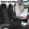 EDIETH Front Bench Seat Covers with Molded Headrests for Ford