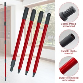 DLAIMI Mop Handle Replacement for Ocedar 4 Section Spin Mop Handle Compatible with Ocedar Spin Mop Refills and Brooms, 30" to 58" Mop Stick for Cedar Floor Cleaning, American Threaded Joint