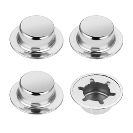 1/2 Inch Push Nut Axle Cap, 4 Pack Push on Pushnut Cap Spring Steel Permanent Washer Caps with Mechanical Zinc Plating for Hand Trucks, Rolling Bins and Lawn Cart Alternative for Cotter Pins