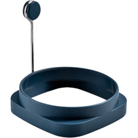 1Pc Dark Blue Fried Egg High Temperature Resistance Flexible Food Grade Double-sided Square Round Egg Fryer Mould for Home Fried Egg Ring Egg Poachers Cookware Specialty Cookware