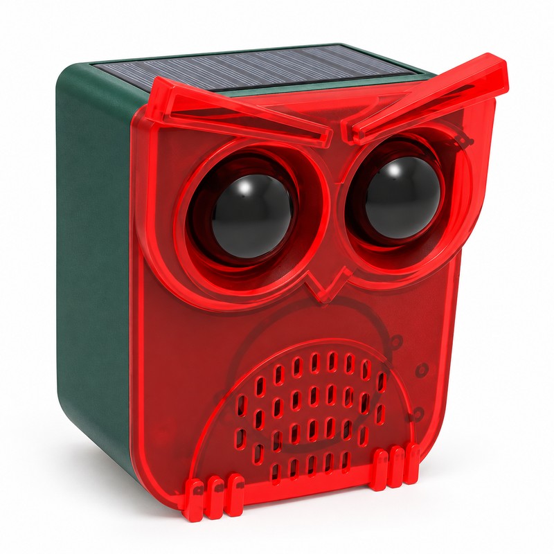 Solar Motion Sensor Alarm with Dog Barking & Gunshot Sounds