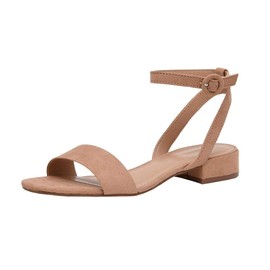 CUSHIONAIRE Women's Nila one band low block heel sandal, Nila Taupe 9 +Wide Widths Available