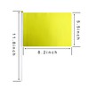 WXTWK 12 Pack Solid Yellow Flag Small Mini Plain Yellow