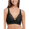 Freya womens Daisy Lace Wireless Bralette Plunge Bra, Noir, Large