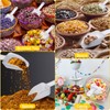 Gejoy 50 Pcs Plastic Ice Scoop Multi Purpose Kitchen Scoops