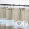 Aibors Waffle Shower Curtain for Bathroom Washable w/ 12 pcs